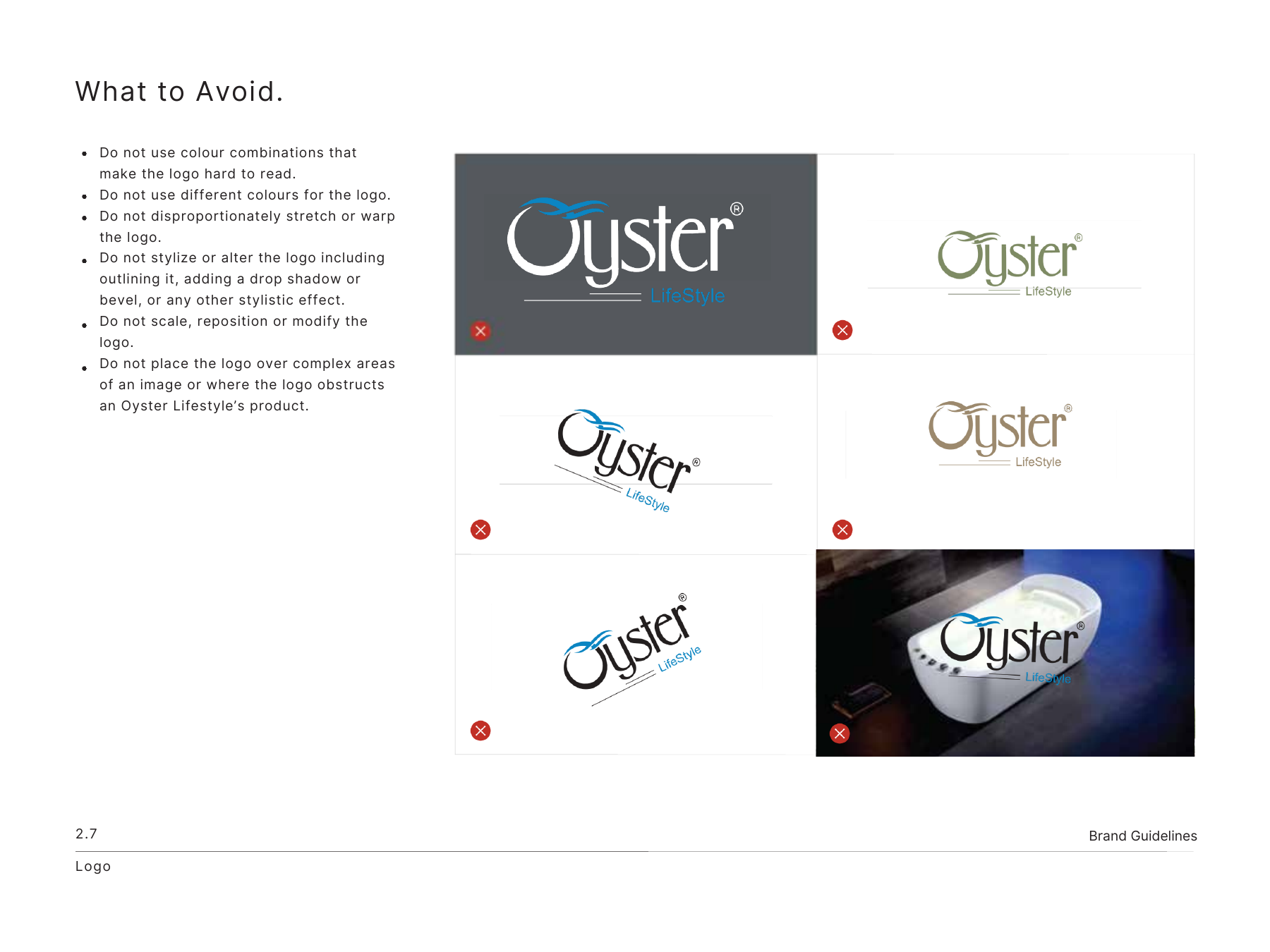 Oyster Lifestyle colour palette