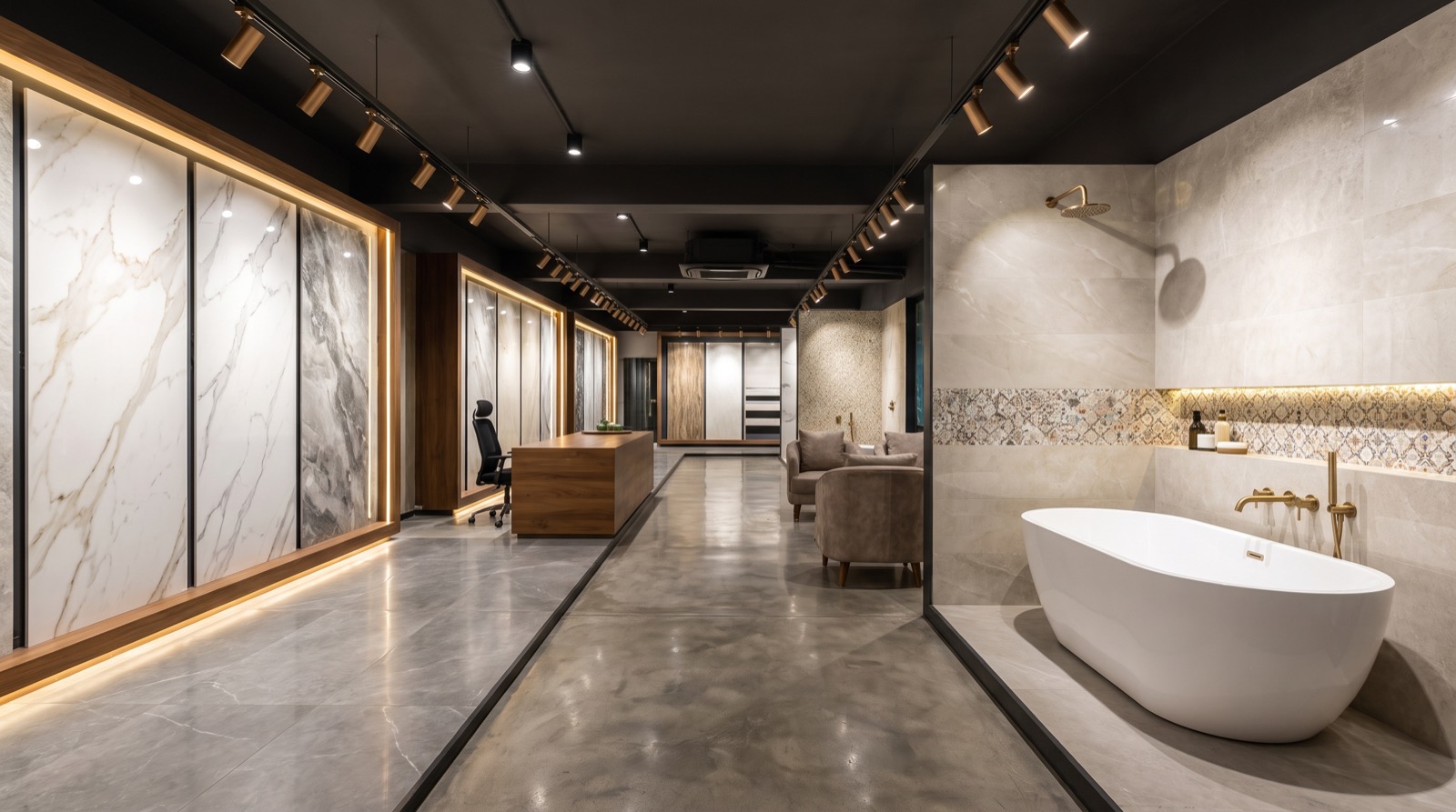 Tile and ceramic showroom on MG Road, New Delhi