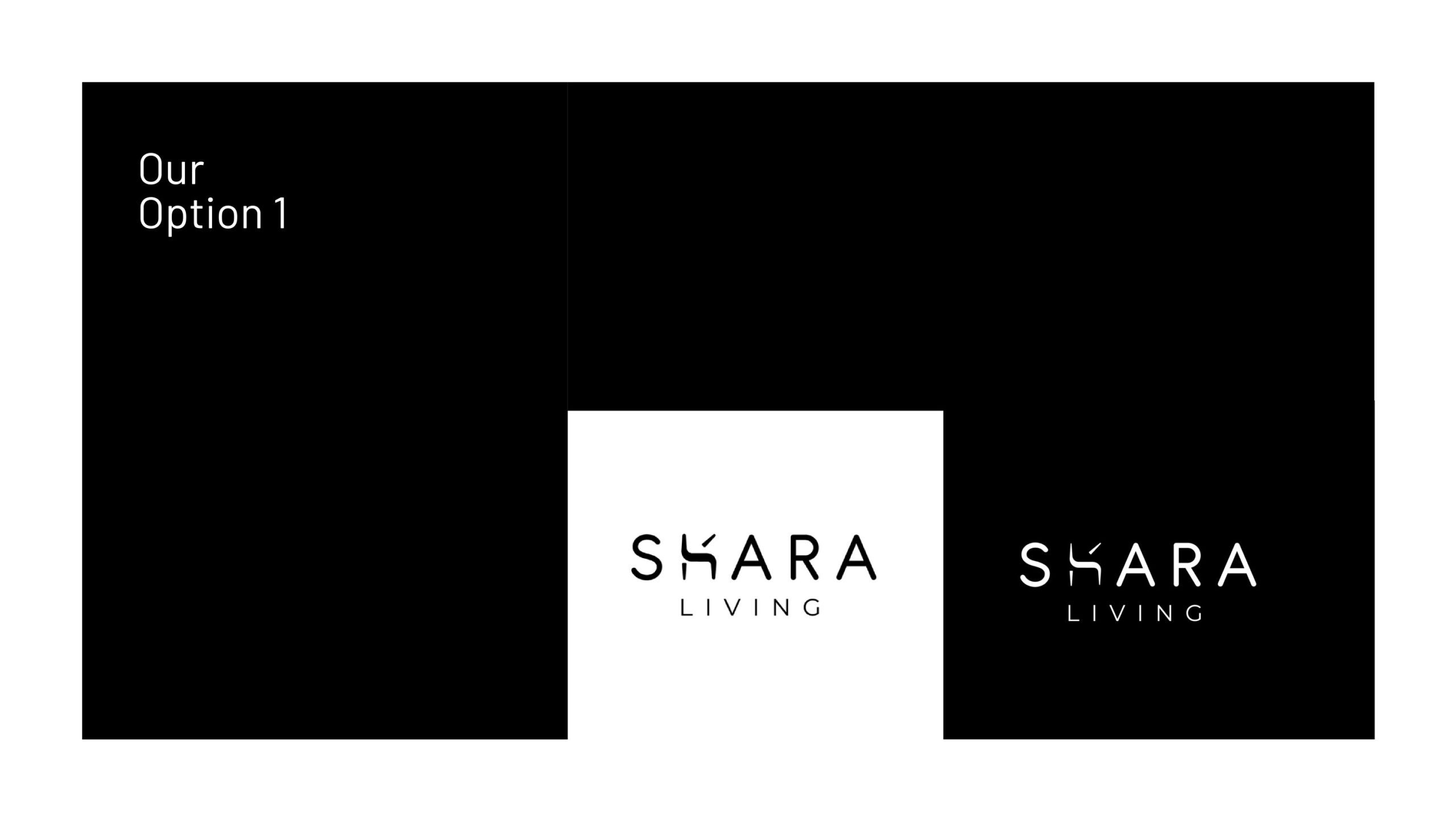 Skara Living logo route 1, monoline wordmark
