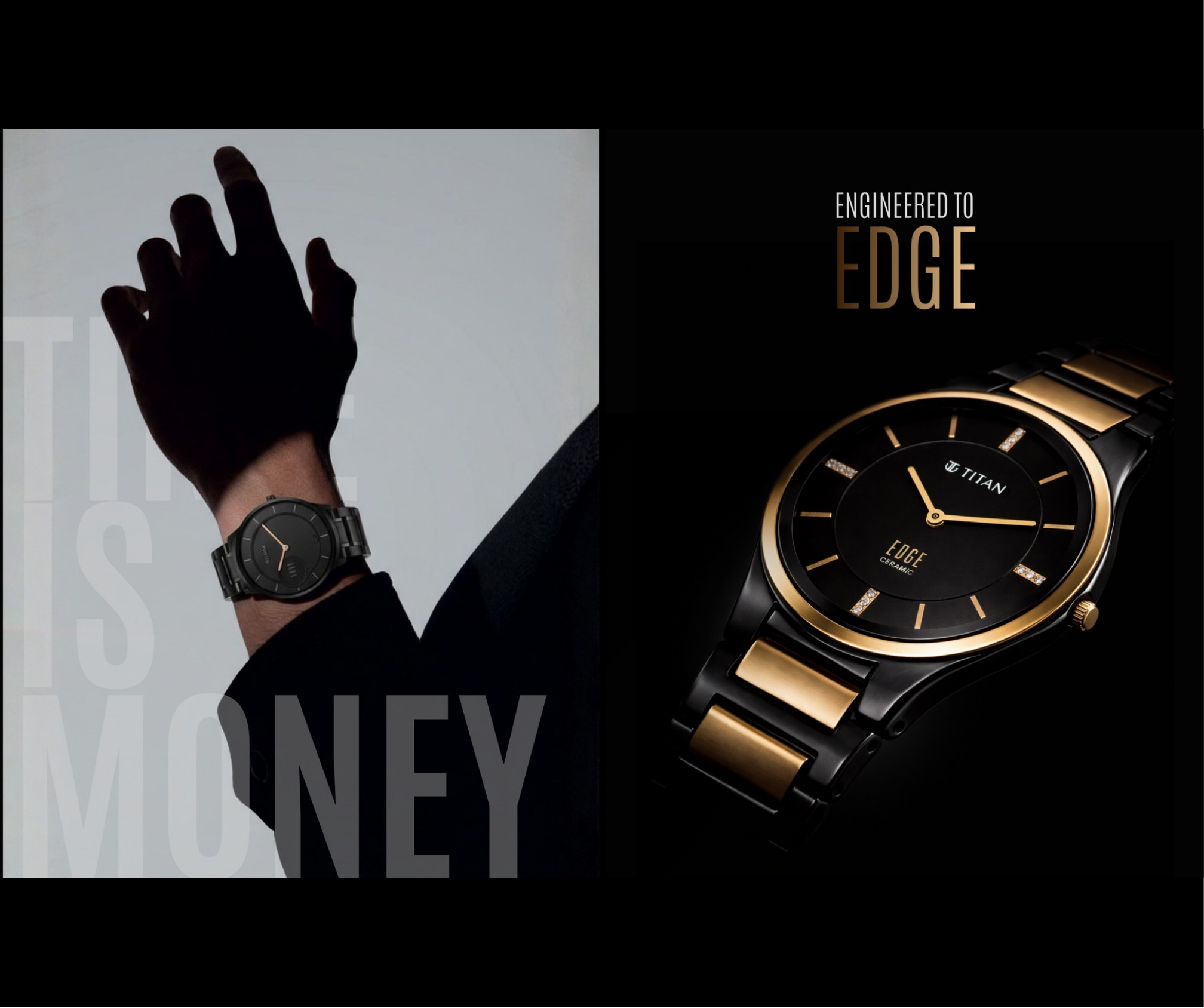 Titan Edge creatives: Time Is Money and Engineered To Edge