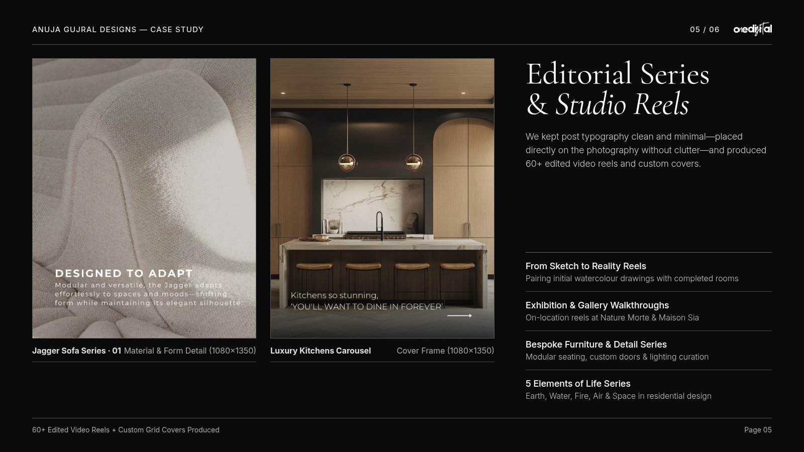 Anuja Gujral Designs — Architectural Reels, Founder Formats and Interactive Stories