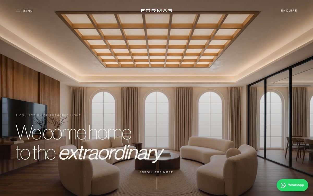 Formae website homepage